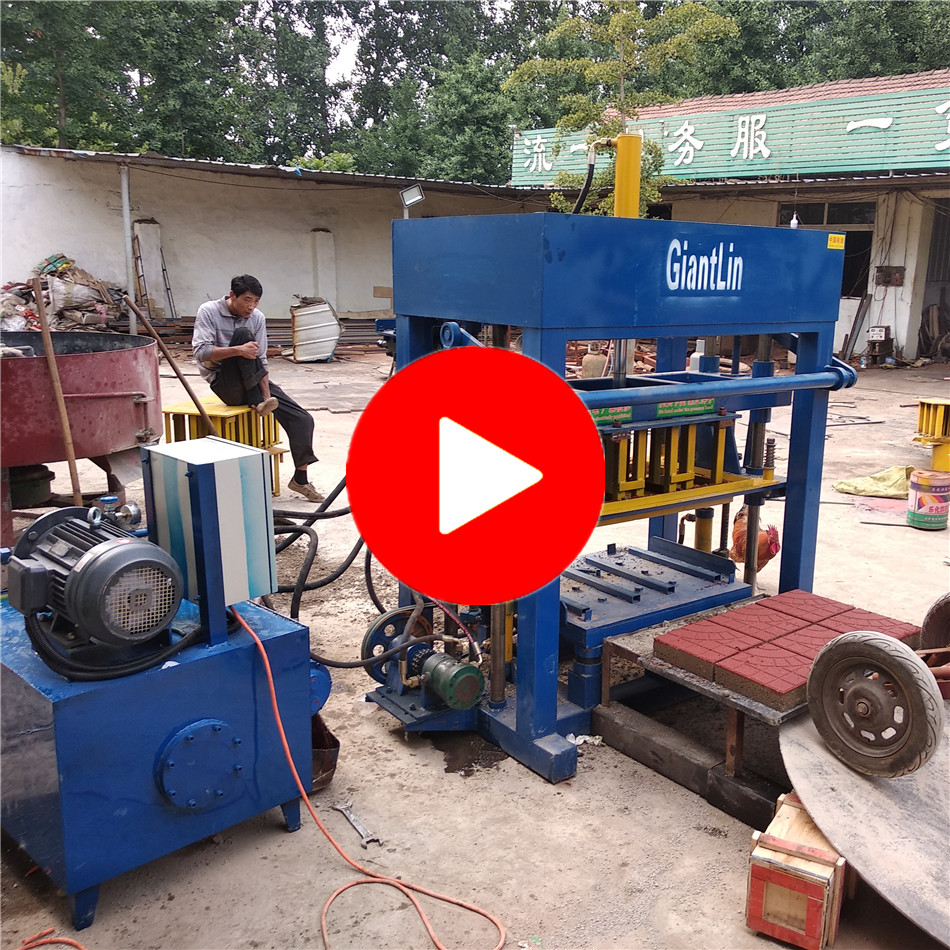QT4-30 oil diesel hydraulic press color face interlocking pavement blocks making machine