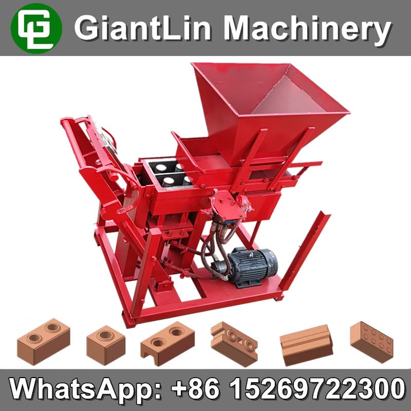 GL2-25 small electricity hydraulic clay interlocking brick machine